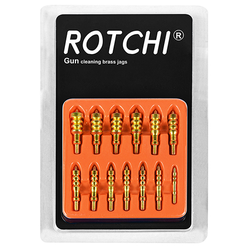 13-st pack pistol rengöring mässing jags set, blisterkort förpackning