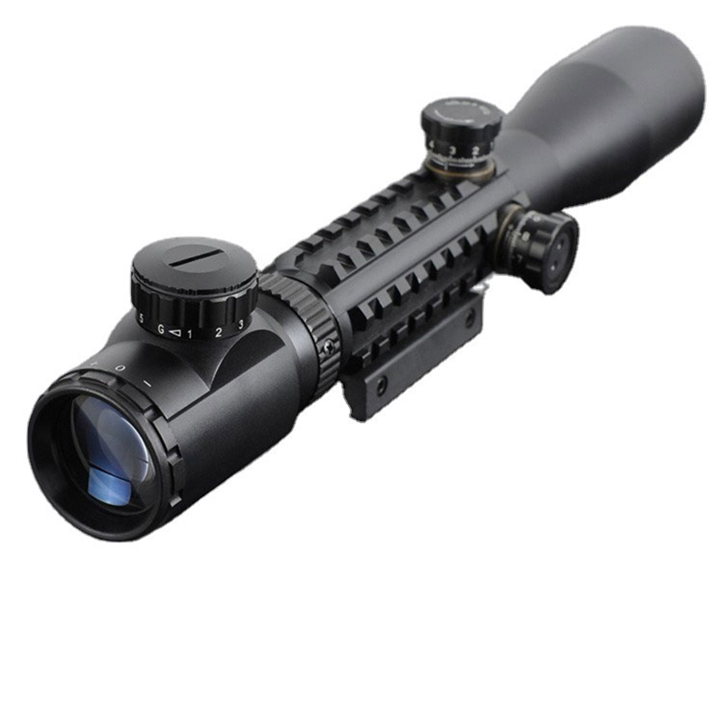 3-9x40 Illuminate Green Red Dot Jaktoptik Riktskytte Taktiskt kikarsikte Airsoft kikarsikte med gratis 11 mm eller 20 mm fästen