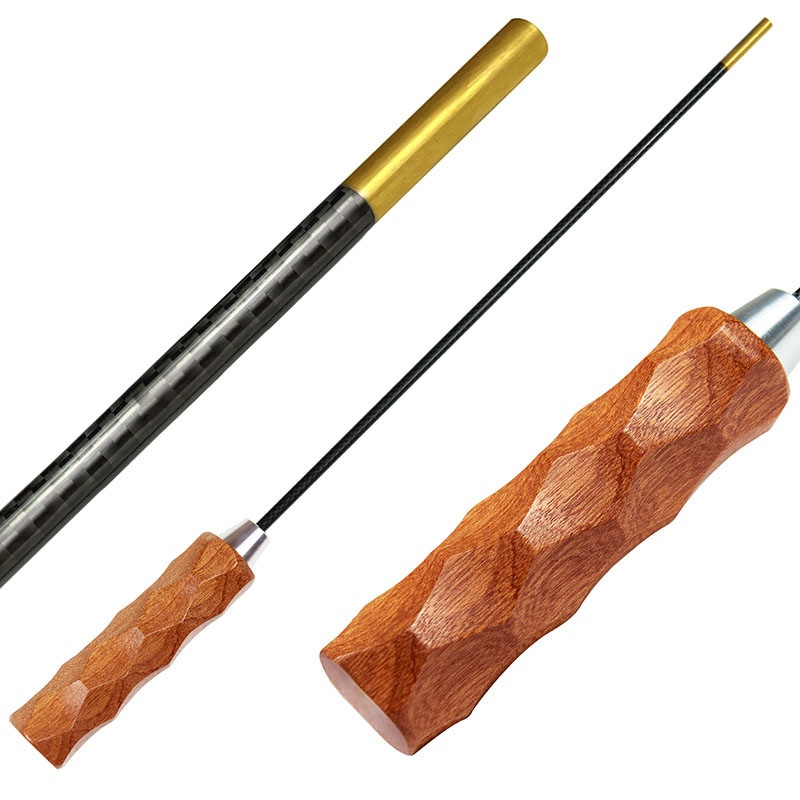 Kolfiber pistol rengöring stick super trä skaft pistol gevär hagelgevär