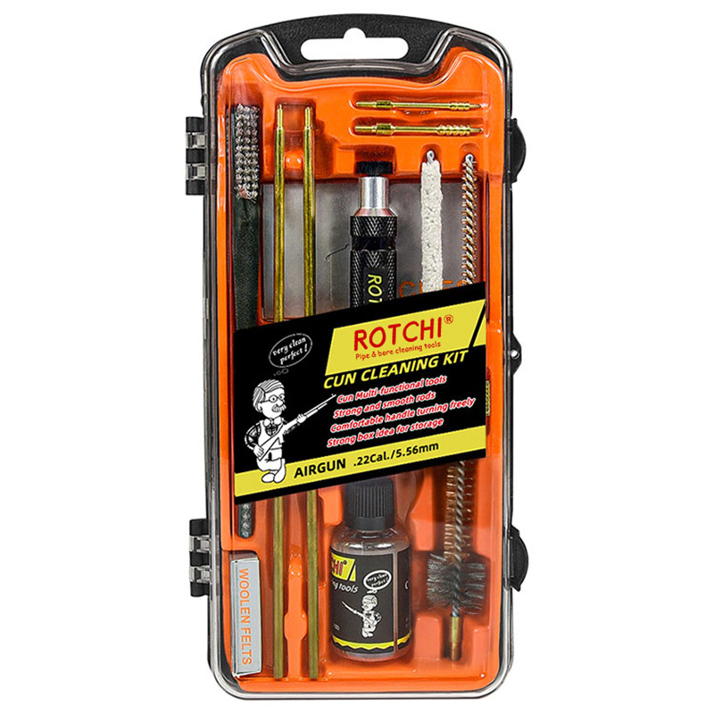 Rifle Cleaning Kit Orange Case Oljeflaska