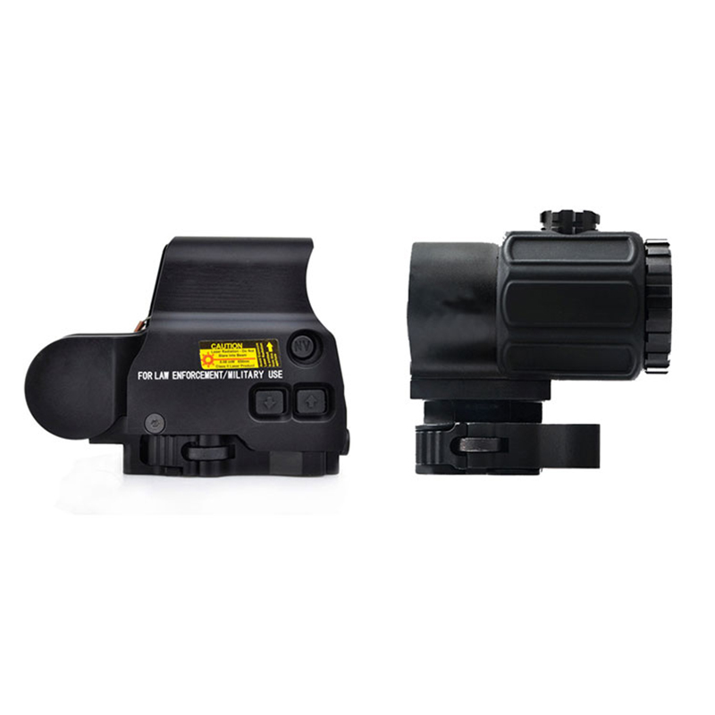 Tactical Jaktgevärssikte 558 Dot Sikte + G43 Förstoringsglas Combo Set HD Holographic Red Dot Sikte QD 3x Förstoringsglas Sikte