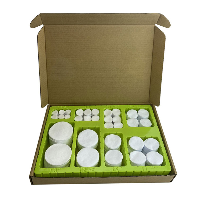 Universal vit bomullstyg fyrkantig pistol rengöringsplåster Blisterkartong